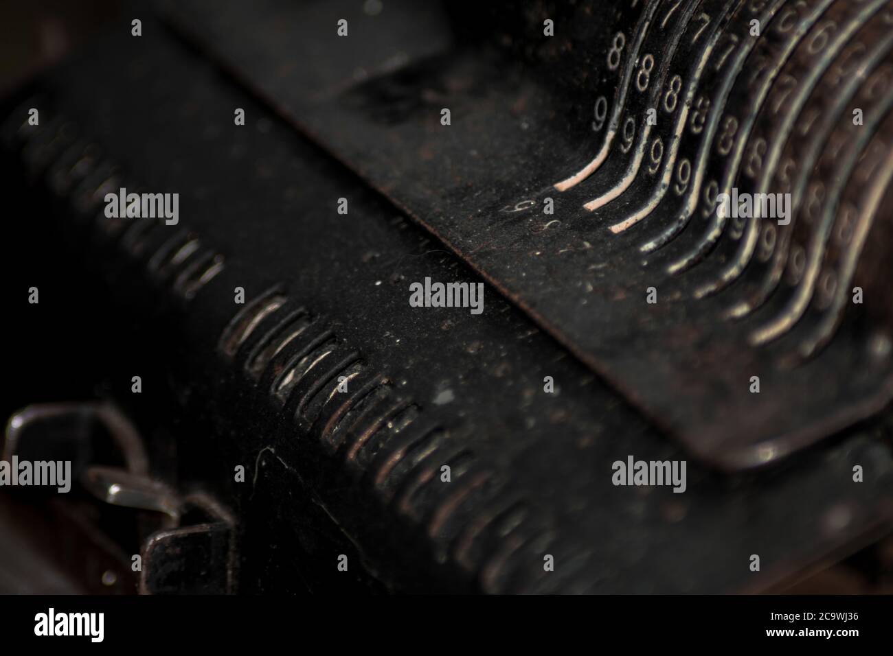 Closeup of an old vintage cash register with lots of numbers Stock Photo Alamy