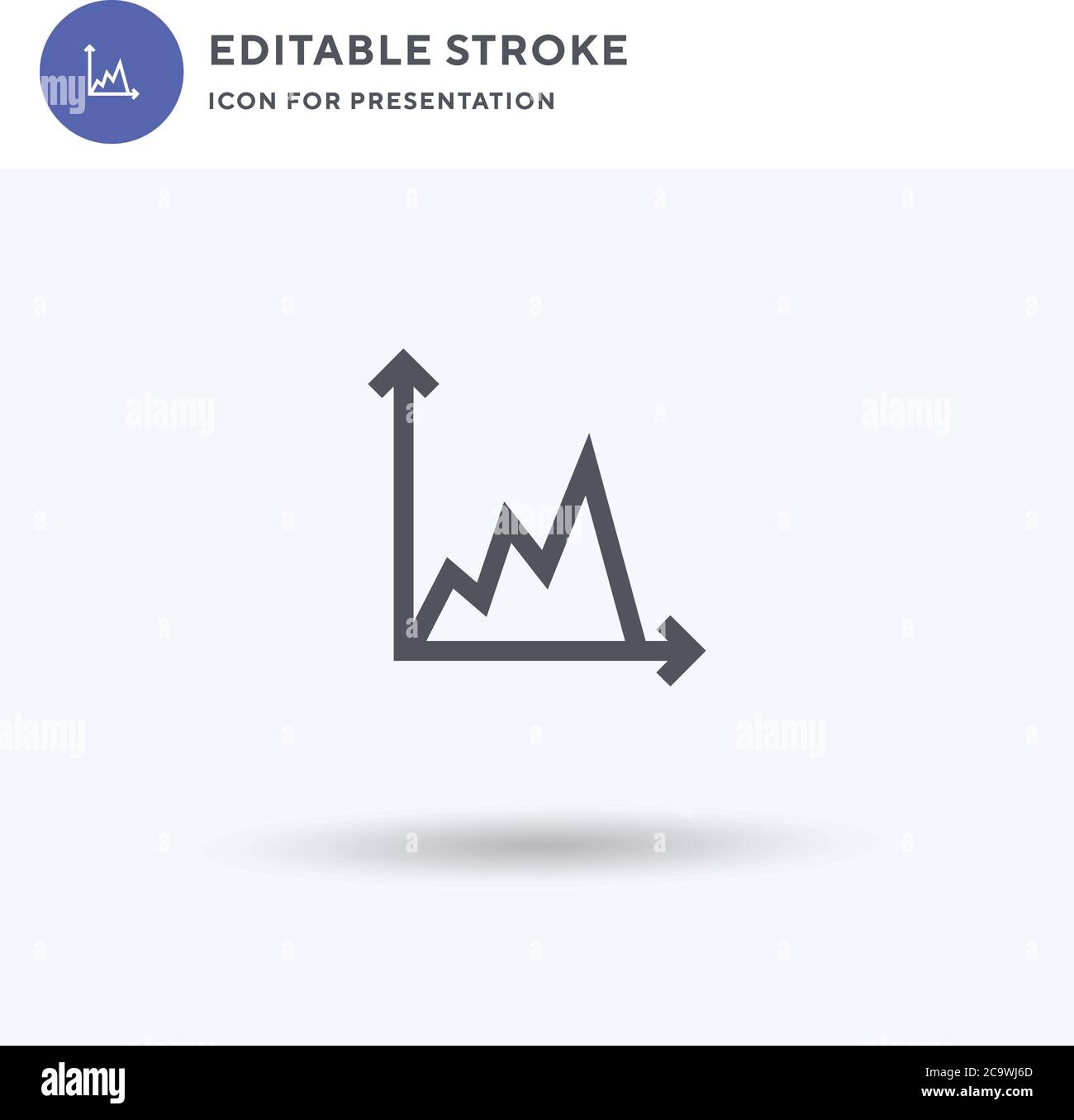 Diagram icon vector, filled flat sign, solid pictogram isolated on ...