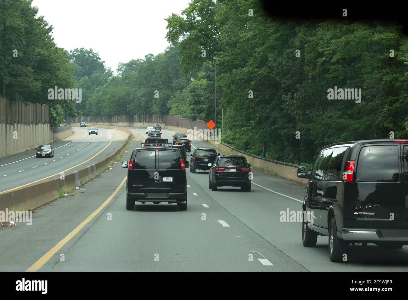 Sterling, Virginia, USA. 02nd Aug, 2020. The presidential motorcade, carrying United States President Donald J. Trump, makes its way to Trump National Golf Club in Sterling, Virginia, on Sunday, August 2, 2020. Credit: Stefani Reynolds/CNP/MediaPunch Credit: MediaPunch Inc/Alamy Live News Stock Photo