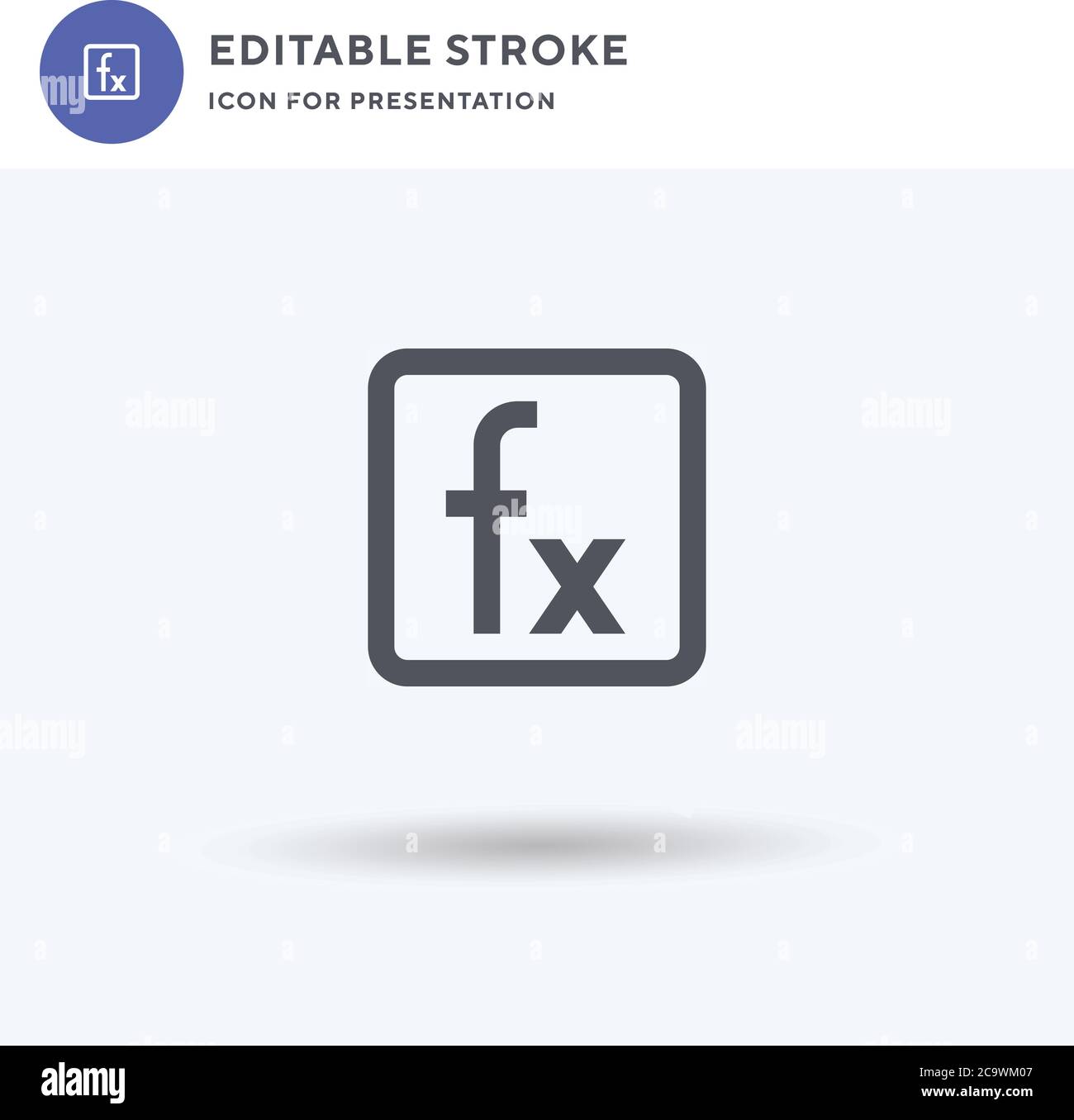 Function icon vector, filled flat sign, solid pictogram isolated on white, logo illustration. Function icon for presentation. Stock Vector