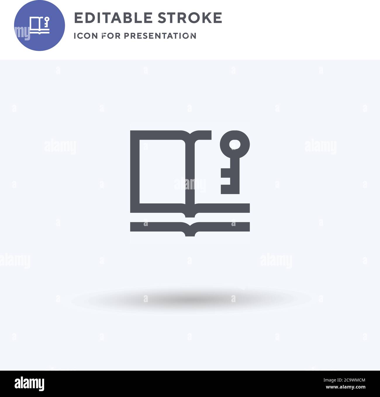 Key icon vector, filled flat sign, solid pictogram isolated on white ...