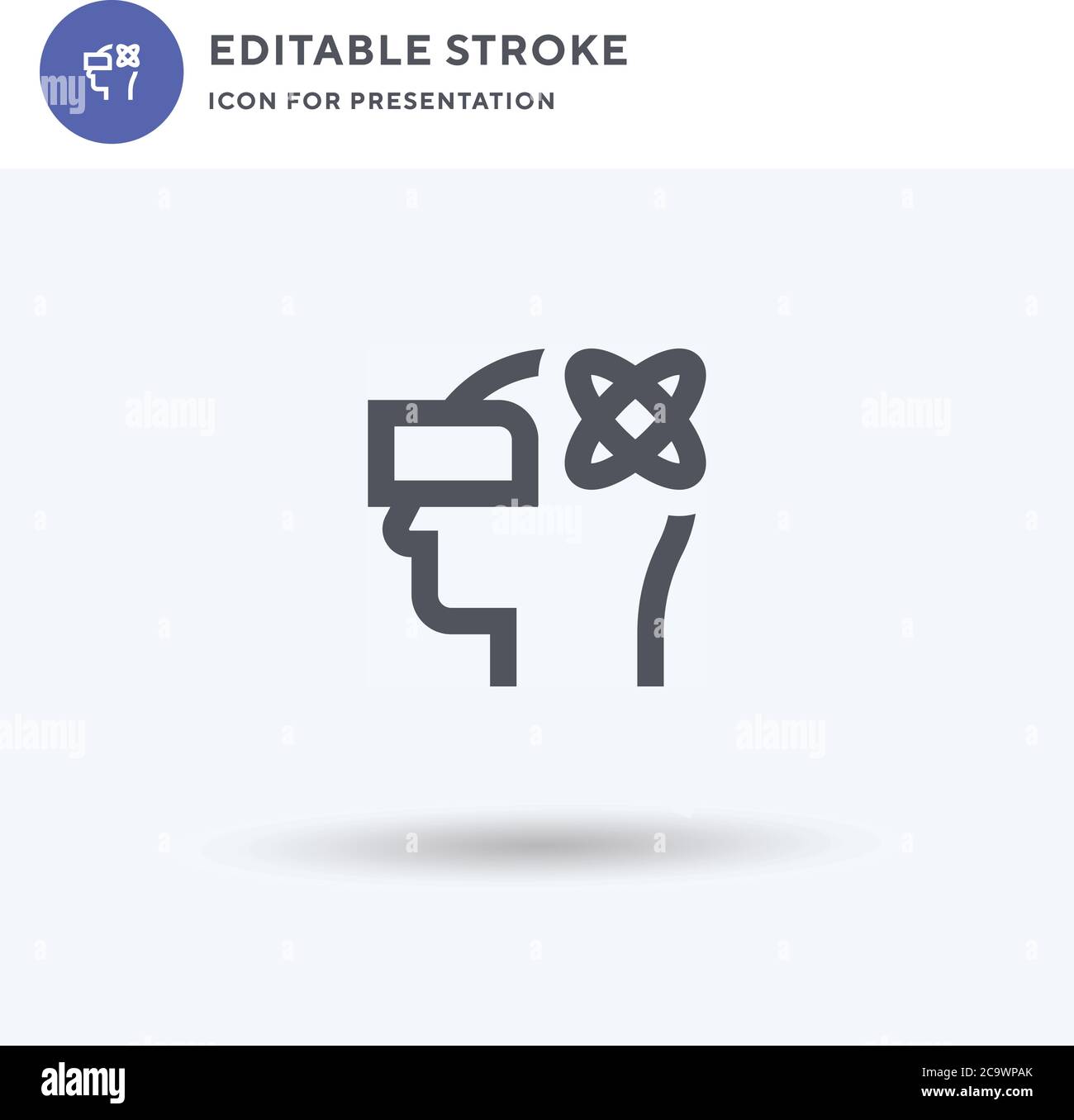 Virtual Reality icon vector, filled flat sign, solid pictogram isolated ...