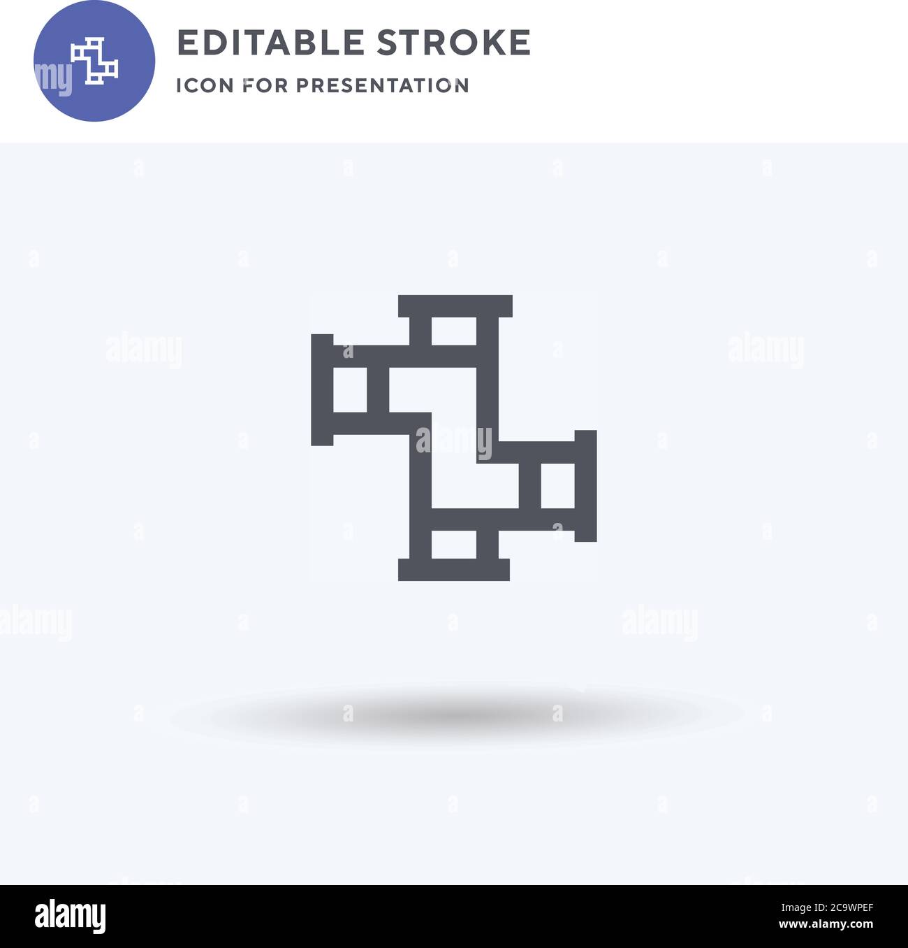Pipe icon vector, filled flat sign, solid pictogram isolated on white ...