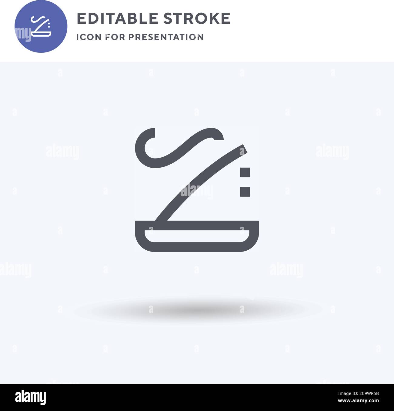 Incense Burner icon vector, filled flat sign, solid pictogram isolated on white, logo