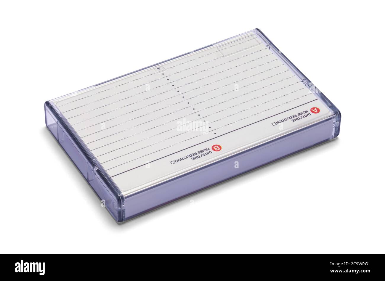 Audio Cassette Case Isolated on White Background Stock Photo Alamy