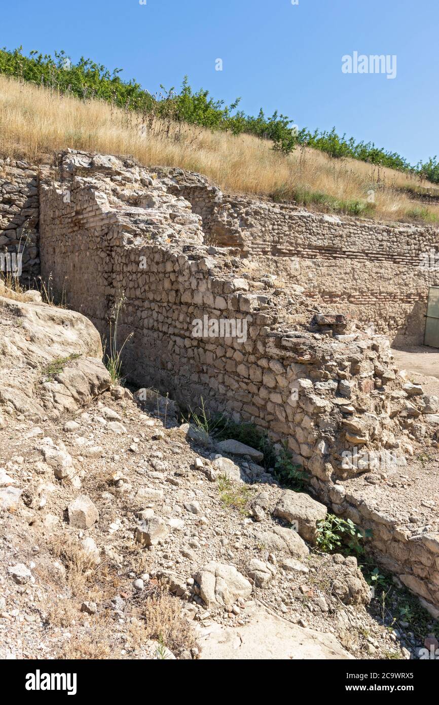 Ruins of ancient Macedonia polis Heraclea Sintica, located near town of Petrich, Blagoevgrad Region, Bulgaria Stock Photo