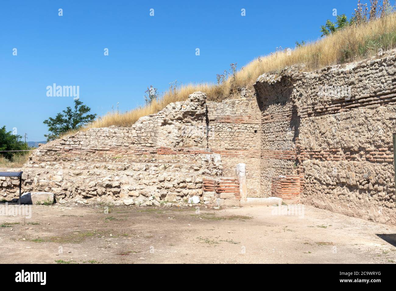 Ruins of ancient Macedonia polis Heraclea Sintica, located near town of Petrich, Blagoevgrad Region, Bulgaria Stock Photo