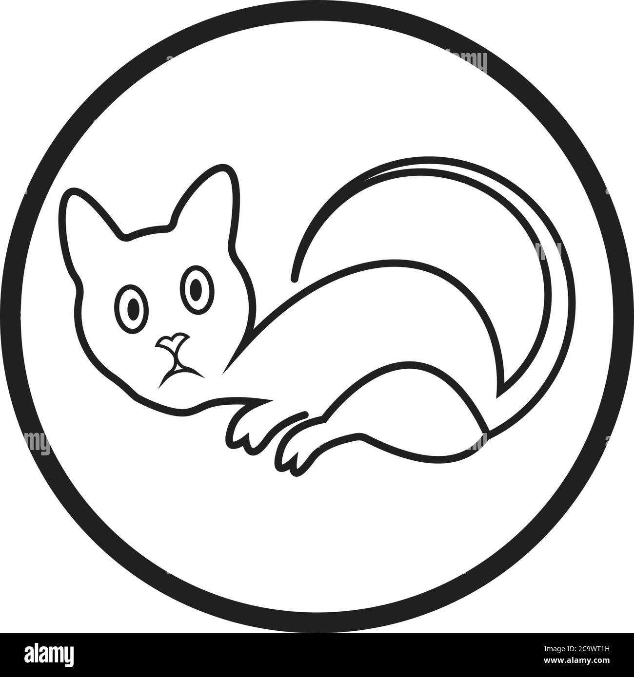 Cat logo illustration icon vector template Stock Vector Image &amp; Art - Alamy
