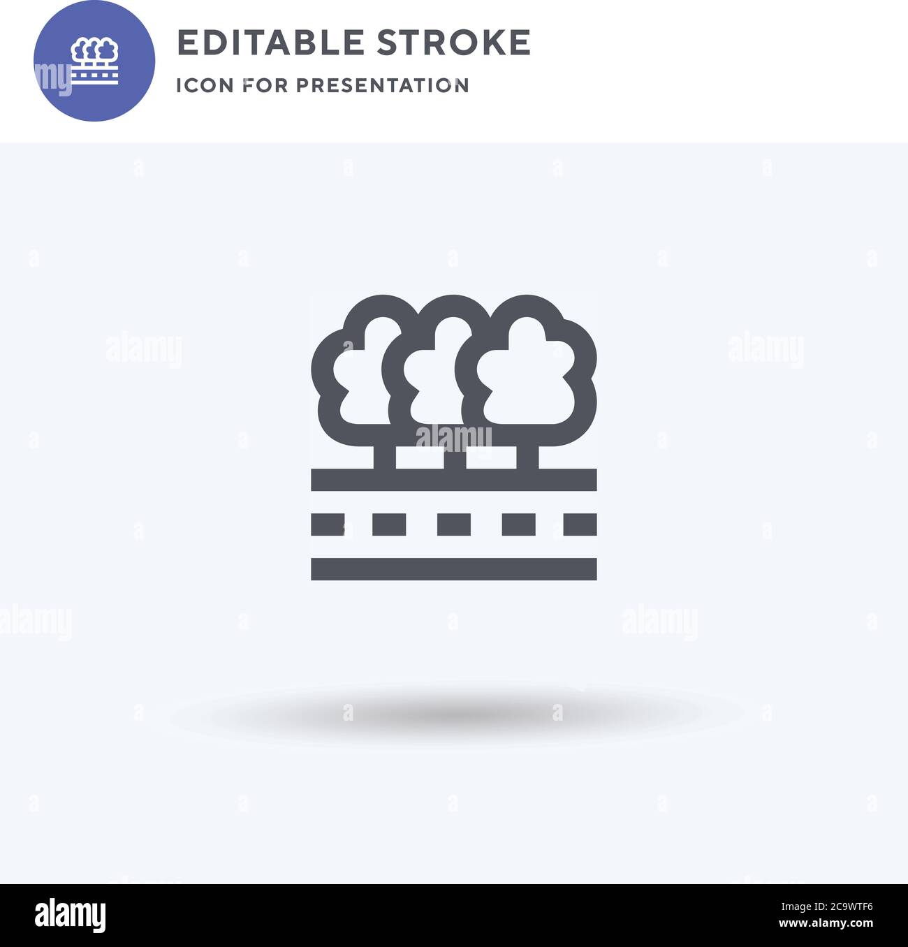 Trees icon vector, filled flat sign, solid pictogram isolated on white ...