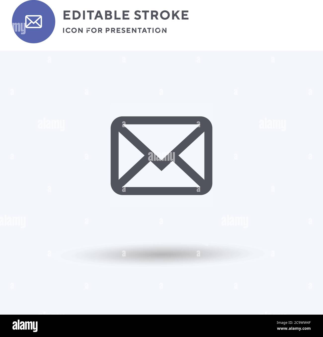 Email icon vector, filled flat sign, solid pictogram isolated on white ...