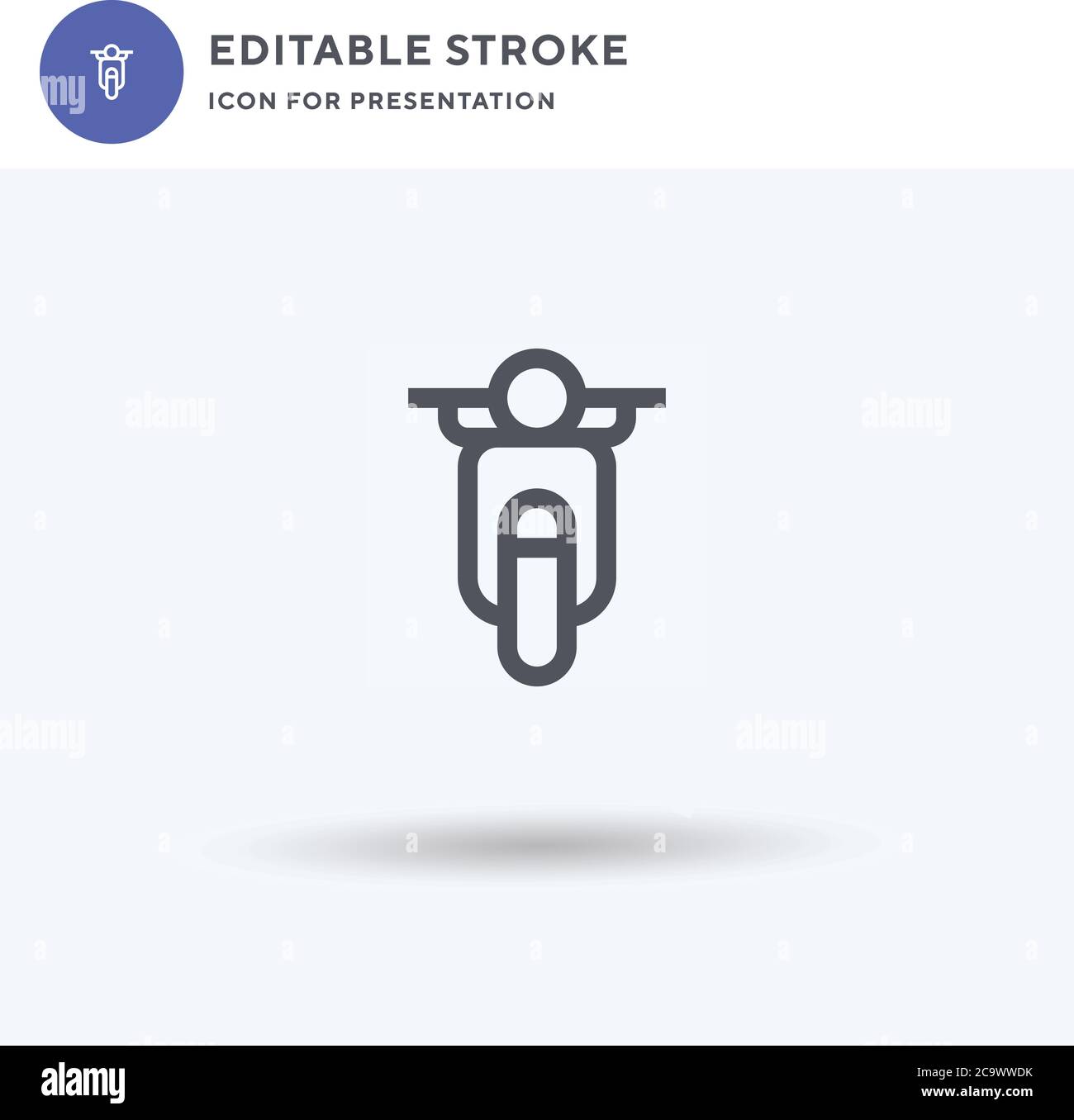 Motorcycle icon vector, filled flat sign, solid pictogram isolated on ...