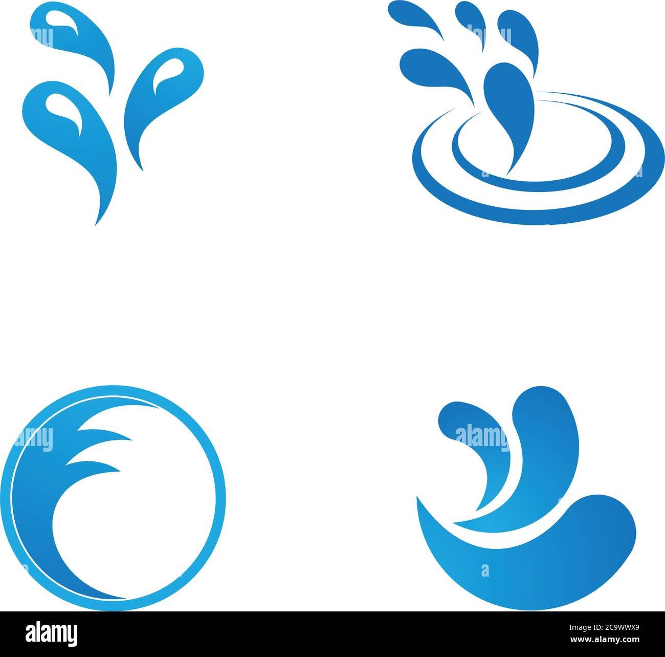 Water Splash logo vector icon illustration design Stock Vector Image