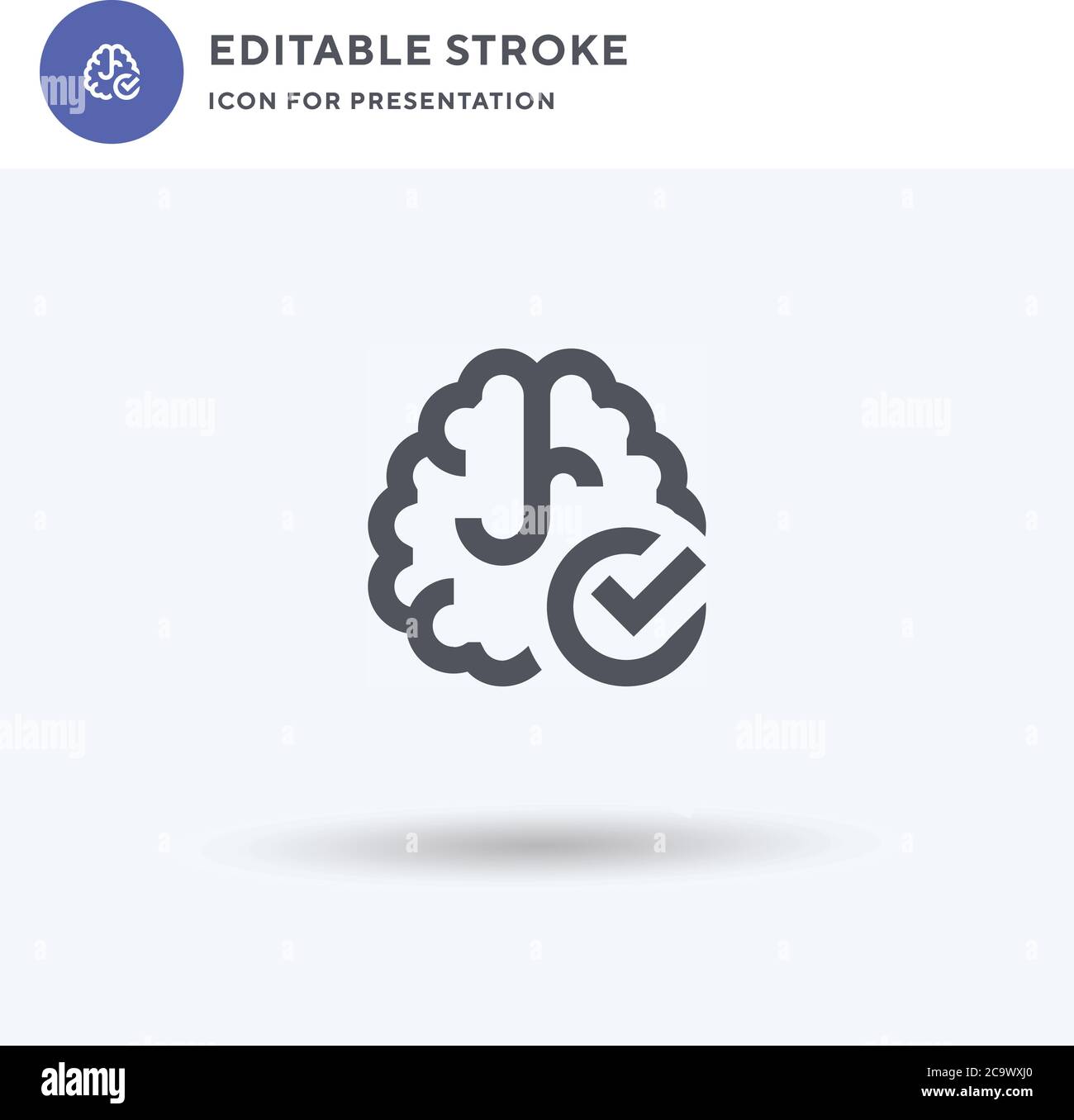 Mind icon vector, filled flat sign, solid pictogram isolated on white ...