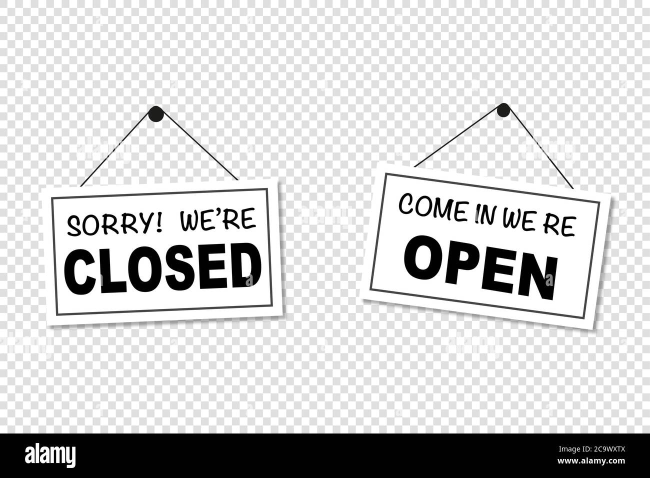 Open closed board Stock Vector Images - Alamy