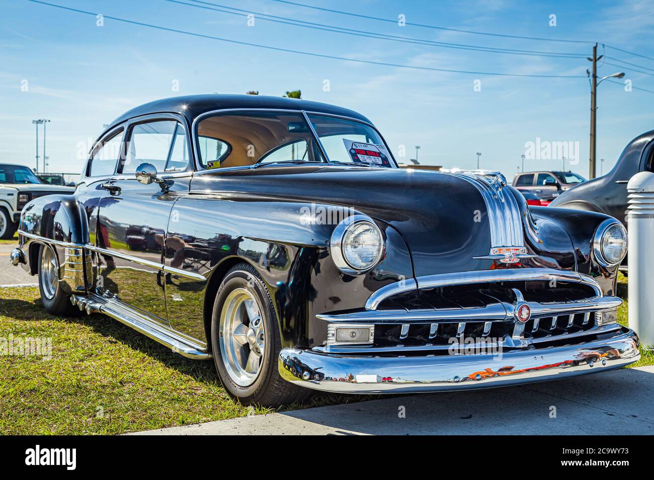 pontiac silver streak high resolution stock photography and images alamy https www alamy com daytona beach fl usa march 25 2018 1949 pontiac silver streak coupe at the spring 2018 daytona turkey run image367519799 html