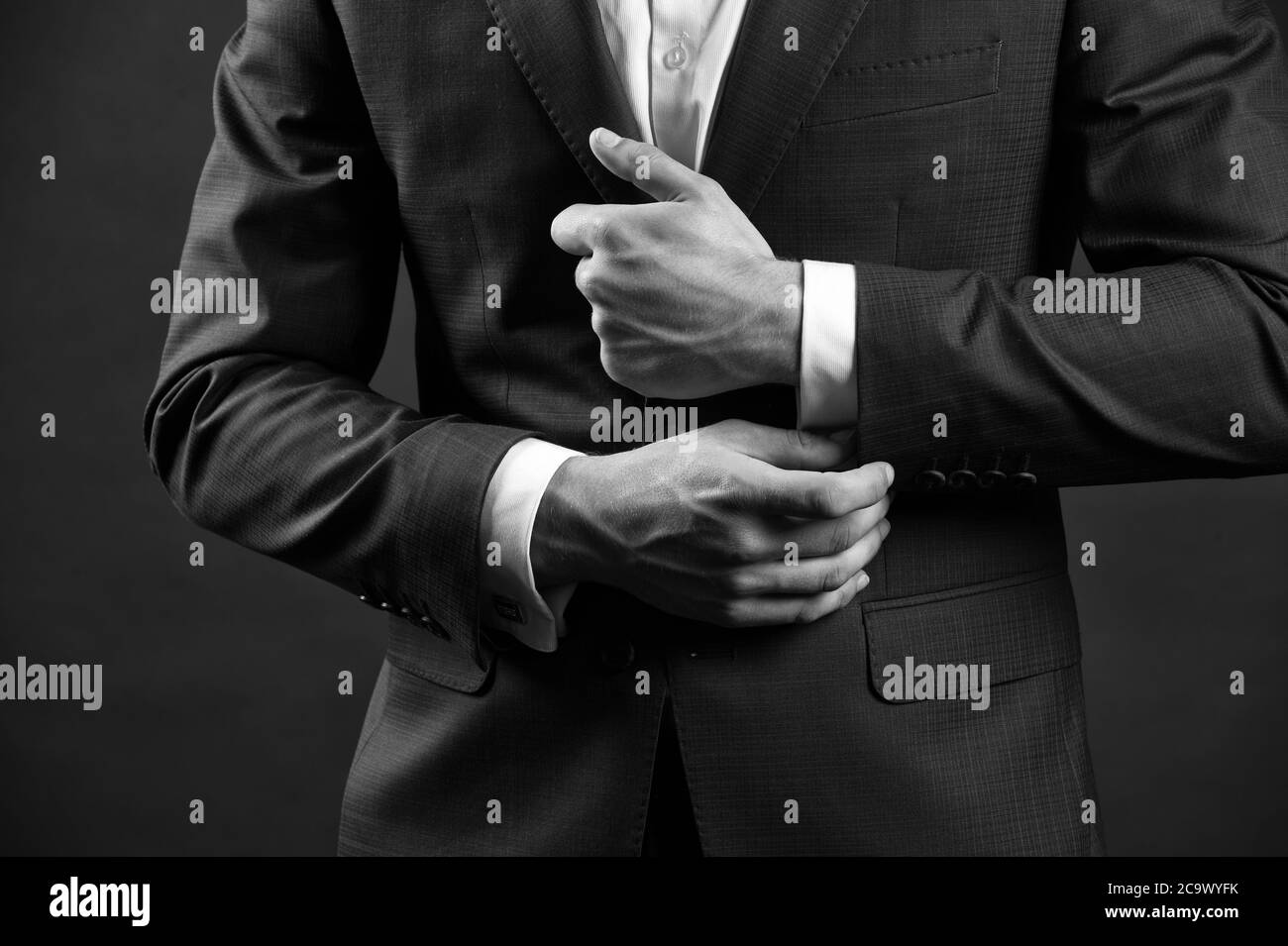 Correct sleeve length. Every detail matters. Jacket perfect fit