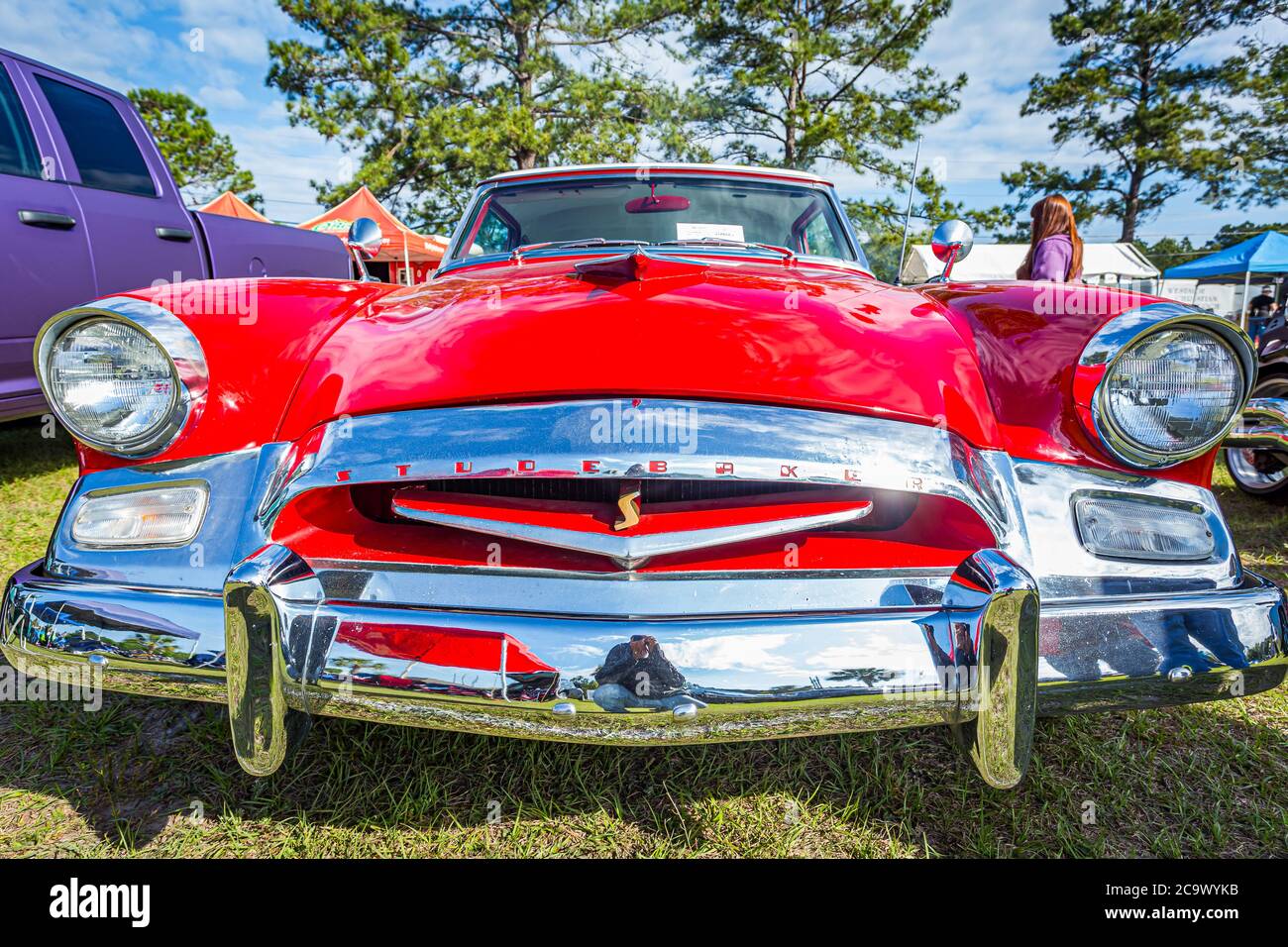 Savannah, GA / USA - April 21, 2018: 1955 Studebaker Commander at a car show in Savannah, Georgia. Stock Photo