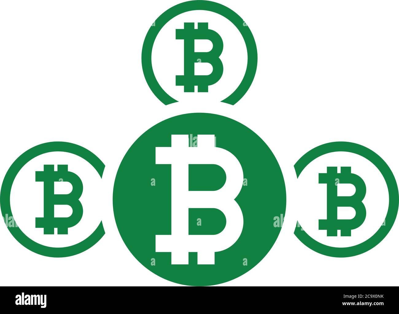 Bitcoin, digital currency icon. Perfect for use in designing and developing websites, printed files and presentations, stock images, Promotional Mater Stock Vector