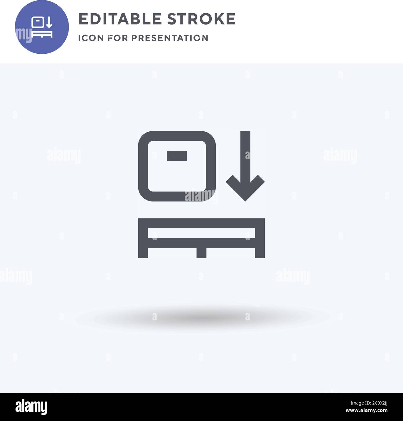Use Pallet icon vector, filled flat sign, solid pictogram isolated on ...