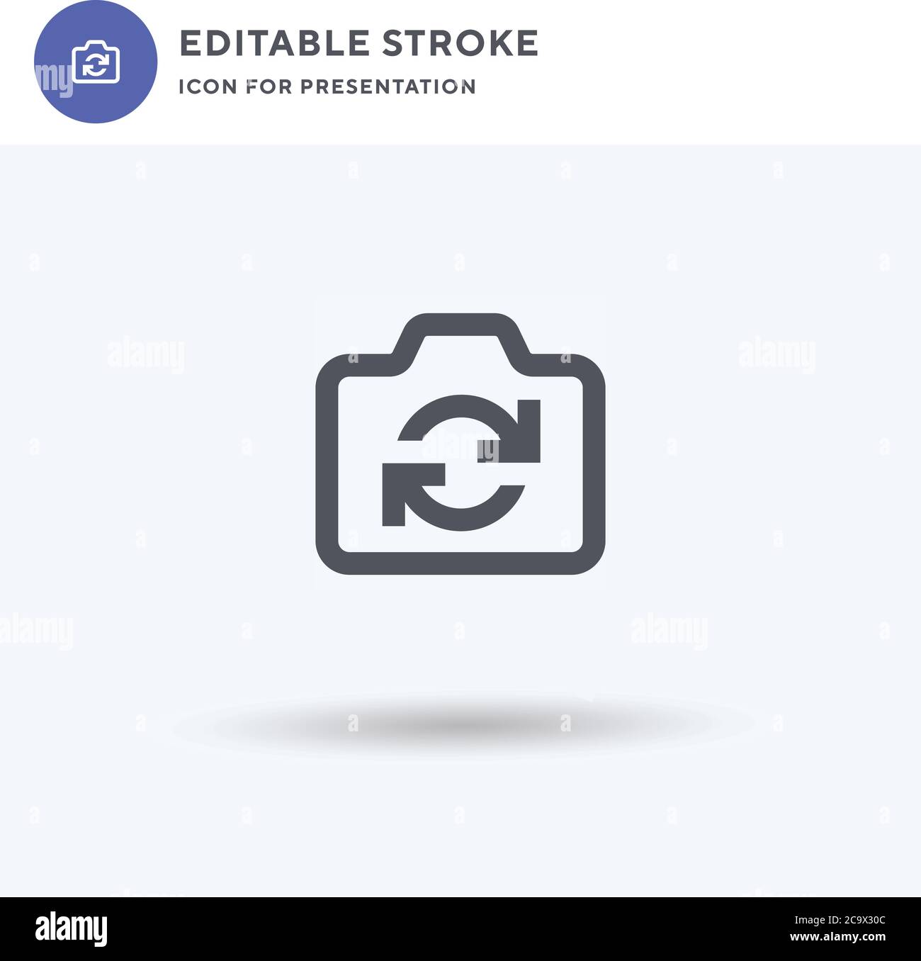 Switch Camera icon vector, filled flat sign, solid pictogram isolated ...