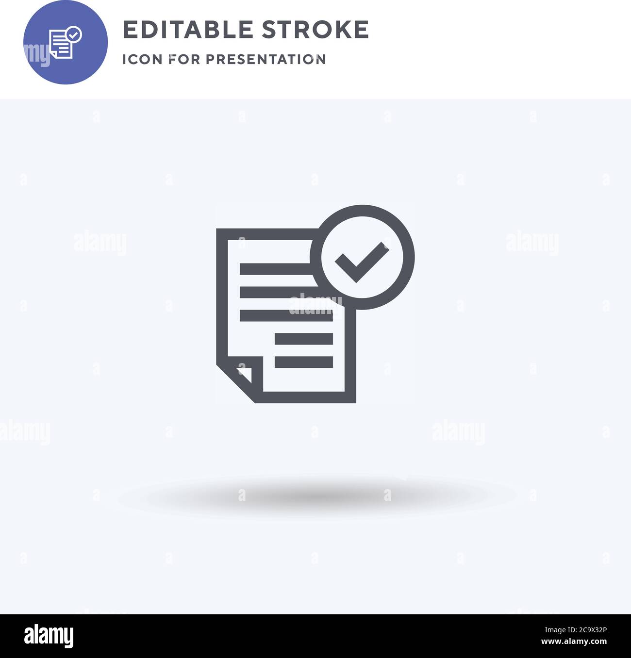 Approved icon vector, filled flat sign, solid pictogram isolated on ...