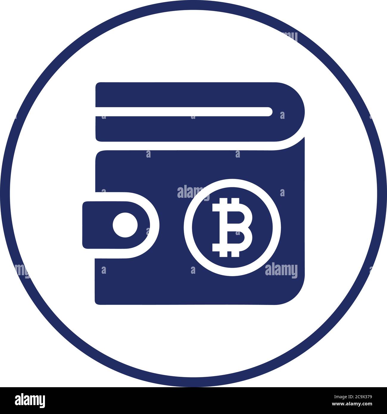 Bitcoin, digital wallet icon. Perfect for use in designing and developing websites, printed files and presentations, stock images, Promotional Materia Stock Vector