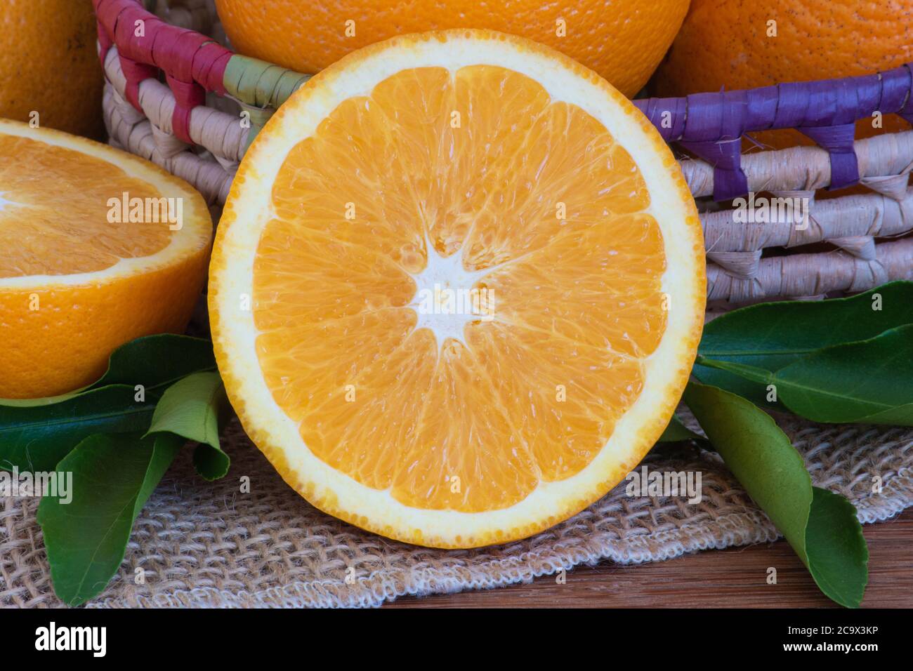Cut orange green leaves hi-res stock photography and images - Alamy