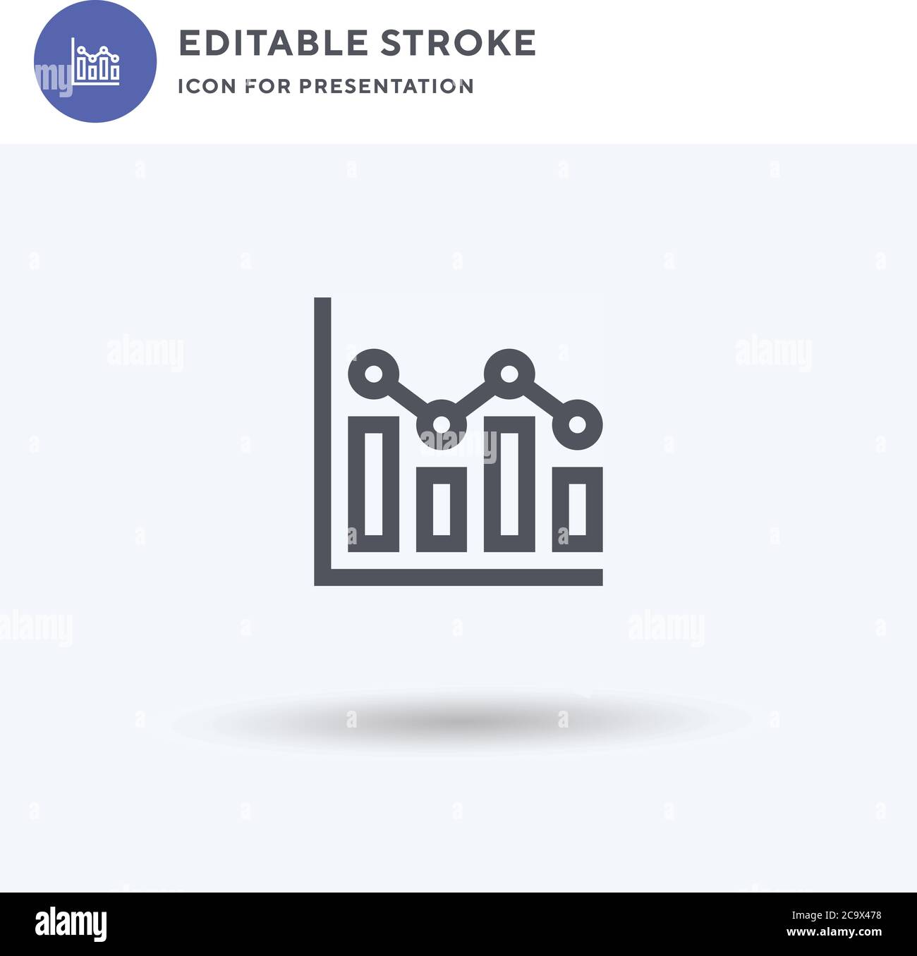Analytics icon vector, filled flat sign, solid pictogram isolated on ...