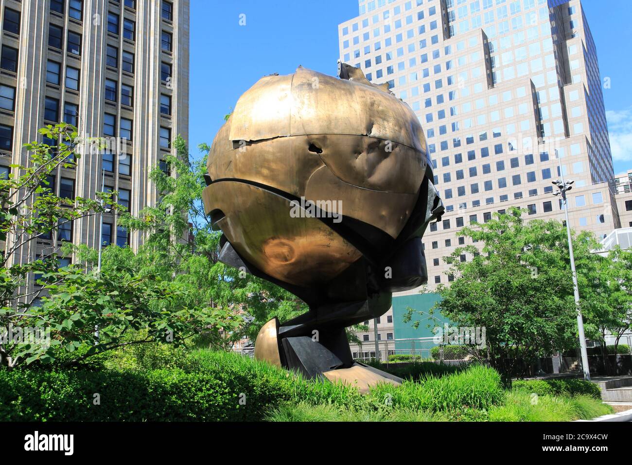 Sphere sculpture, damaged during September 11 attacks