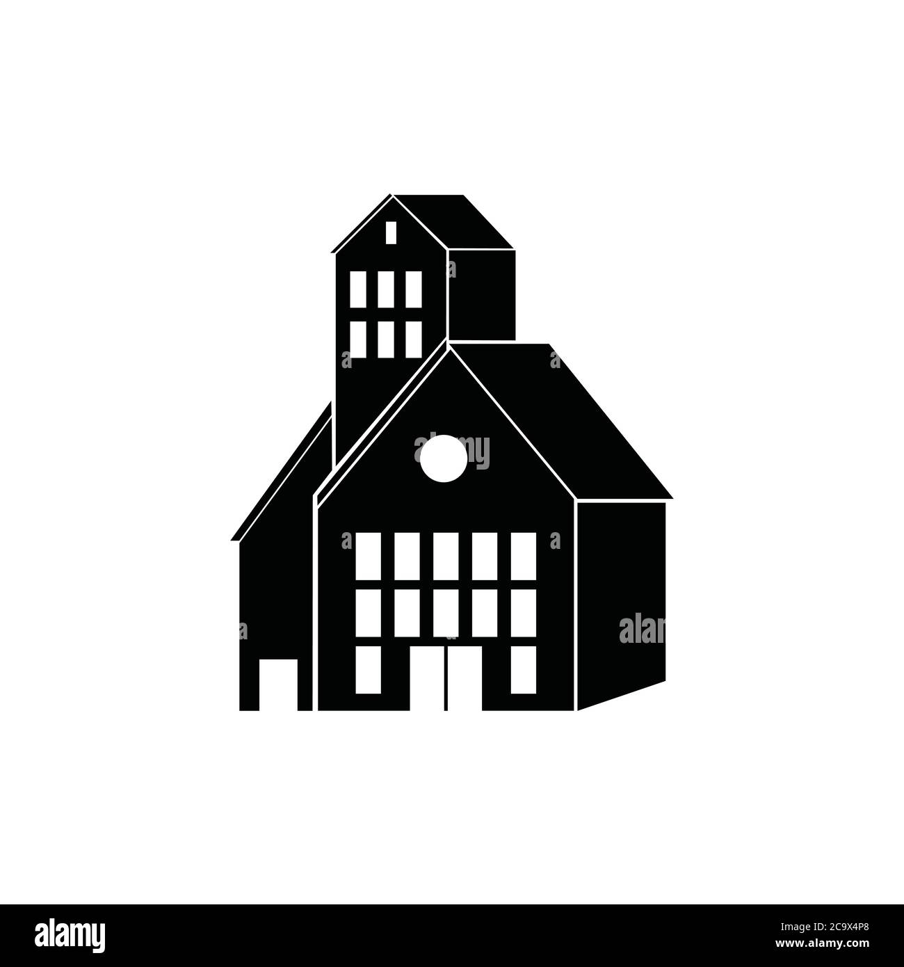 Green house facade symbol Cut Out Stock Images & Pictures - Alamy