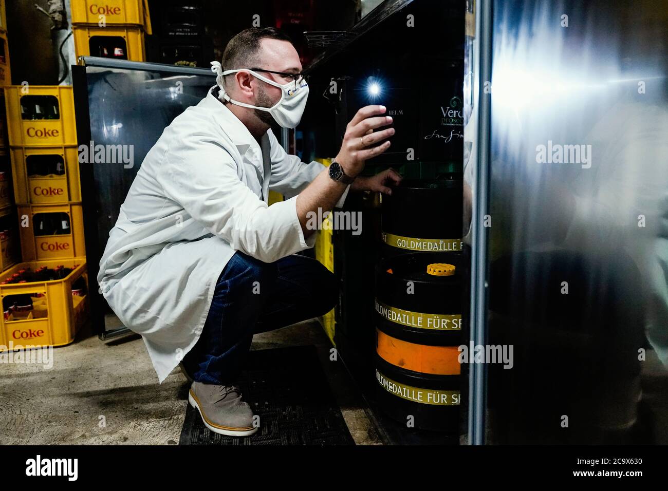 Weinheim, Germany. 30th July, 2020. Stefan Fitzer, food inspector at