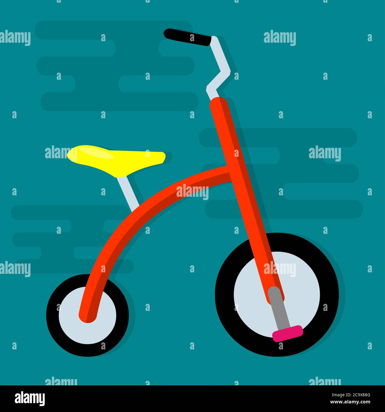 tricycle toy isolated vector illustration in flat style Stock Vector