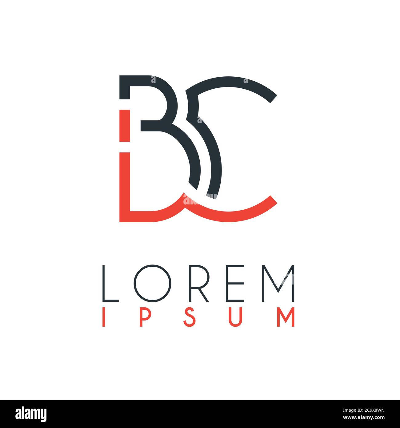 The logo between the letter B and letter C or BC with a certain ...