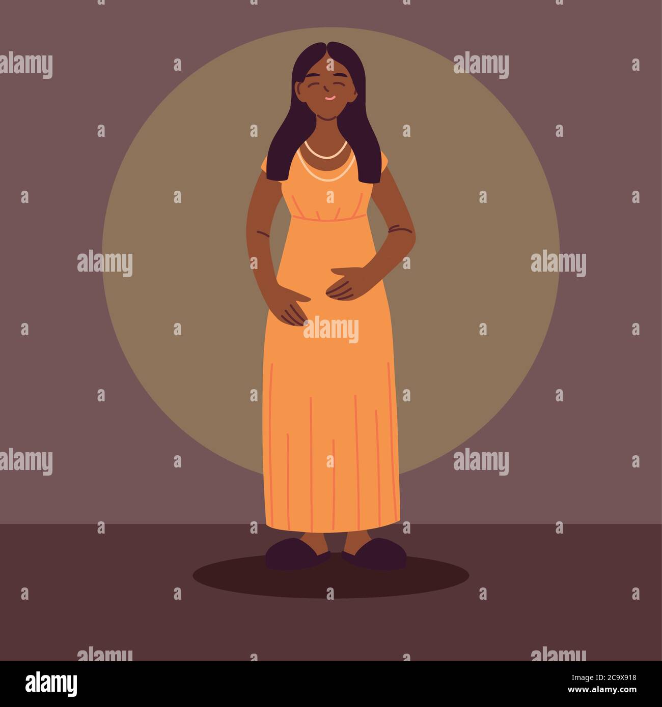 afro woman wearing casual clothes vector illustration design Stock ...