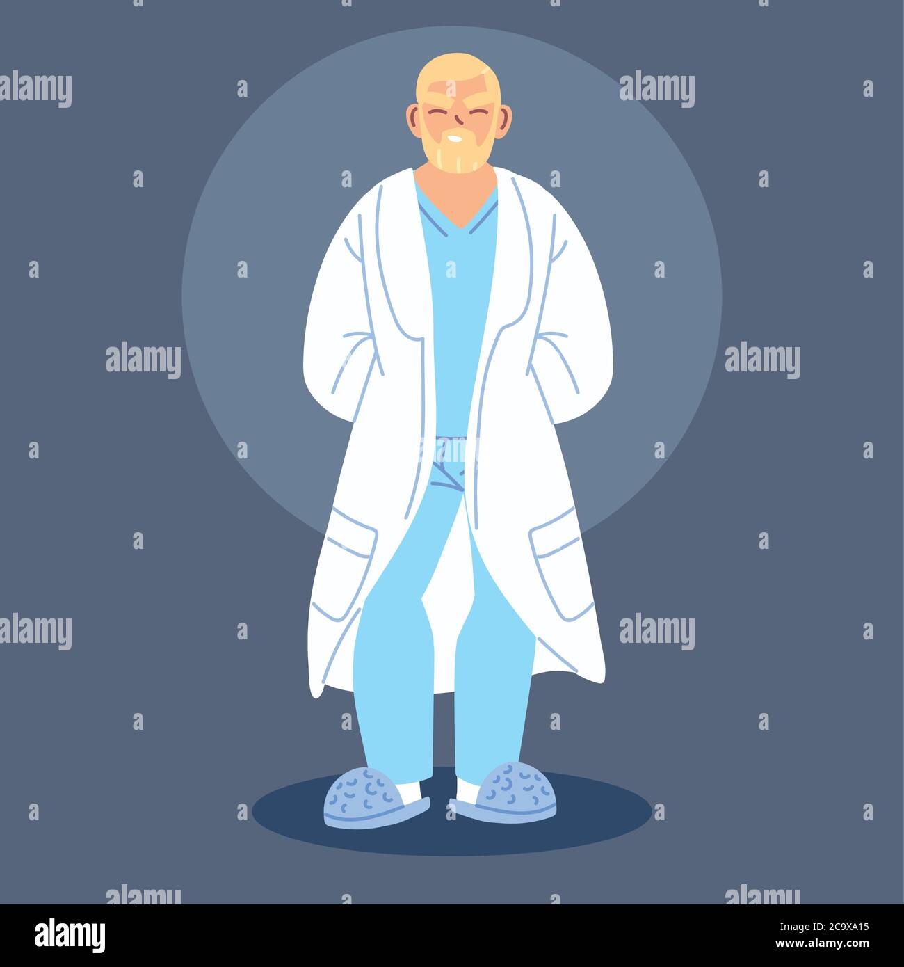 Hospital gown man standing Stock Vector Images - Alamy