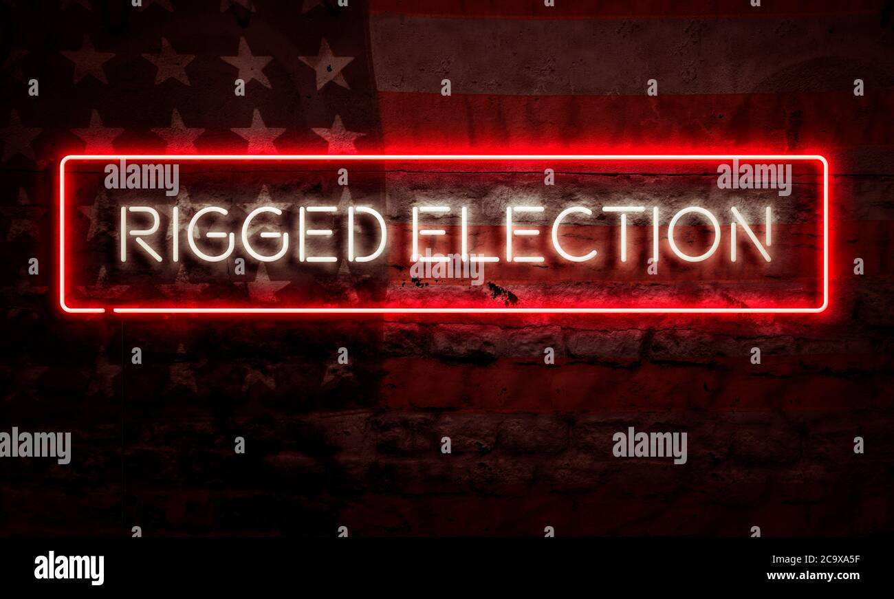 Rigged Election Political Concept Graphic Art Stock Photo