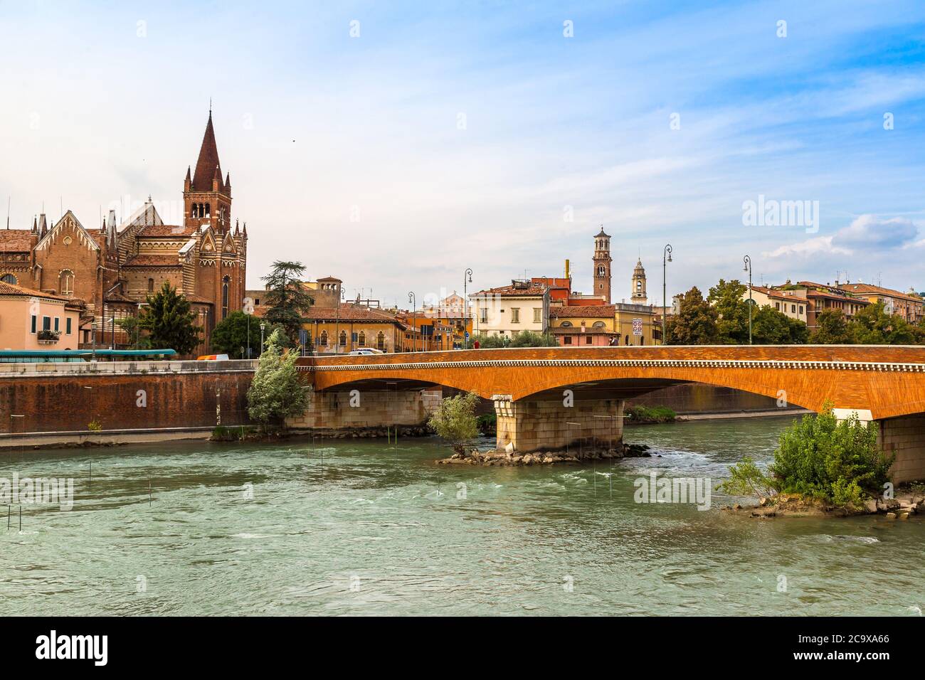 Cityscape of Verona in a beautiful summer day, Italy Stock Photo - Alamy