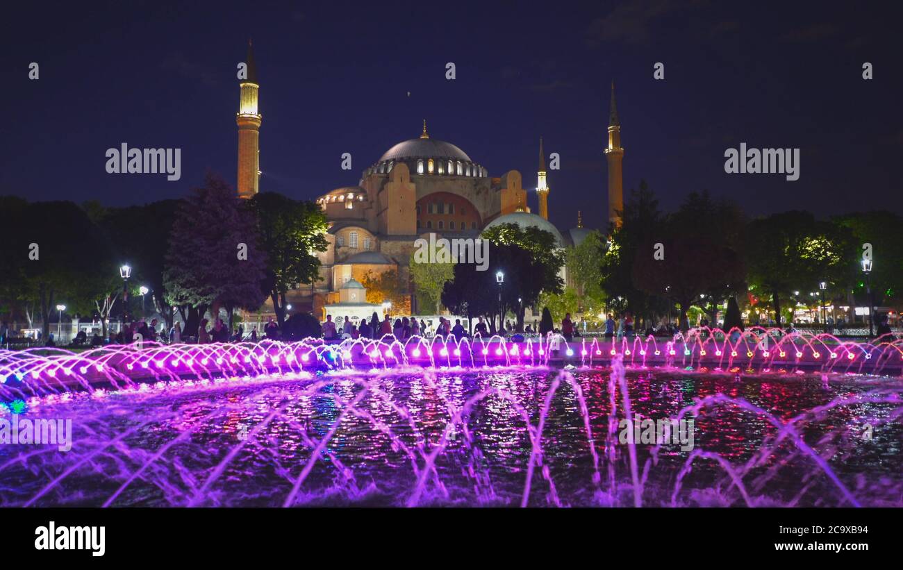 Hagia Sophia Fountain Night High Resolution Stock Photography and ...