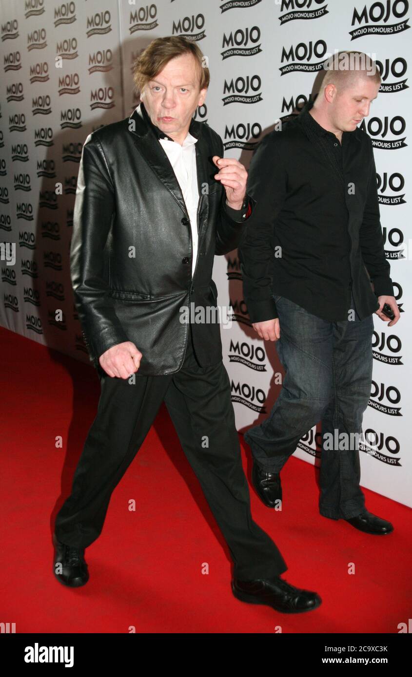 Mark E Smith of The Fall at the Mojo Honours Awards, London on Monday, June 16, 2008. Stock Photo