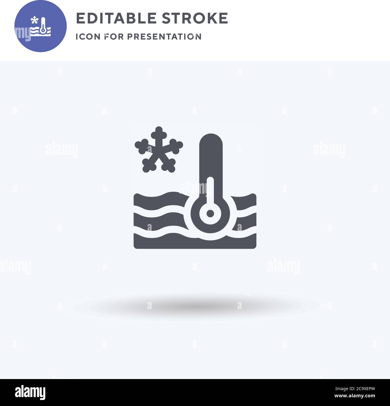 Cold Water icon vector, filled flat sign, solid pictogram isolated on ...