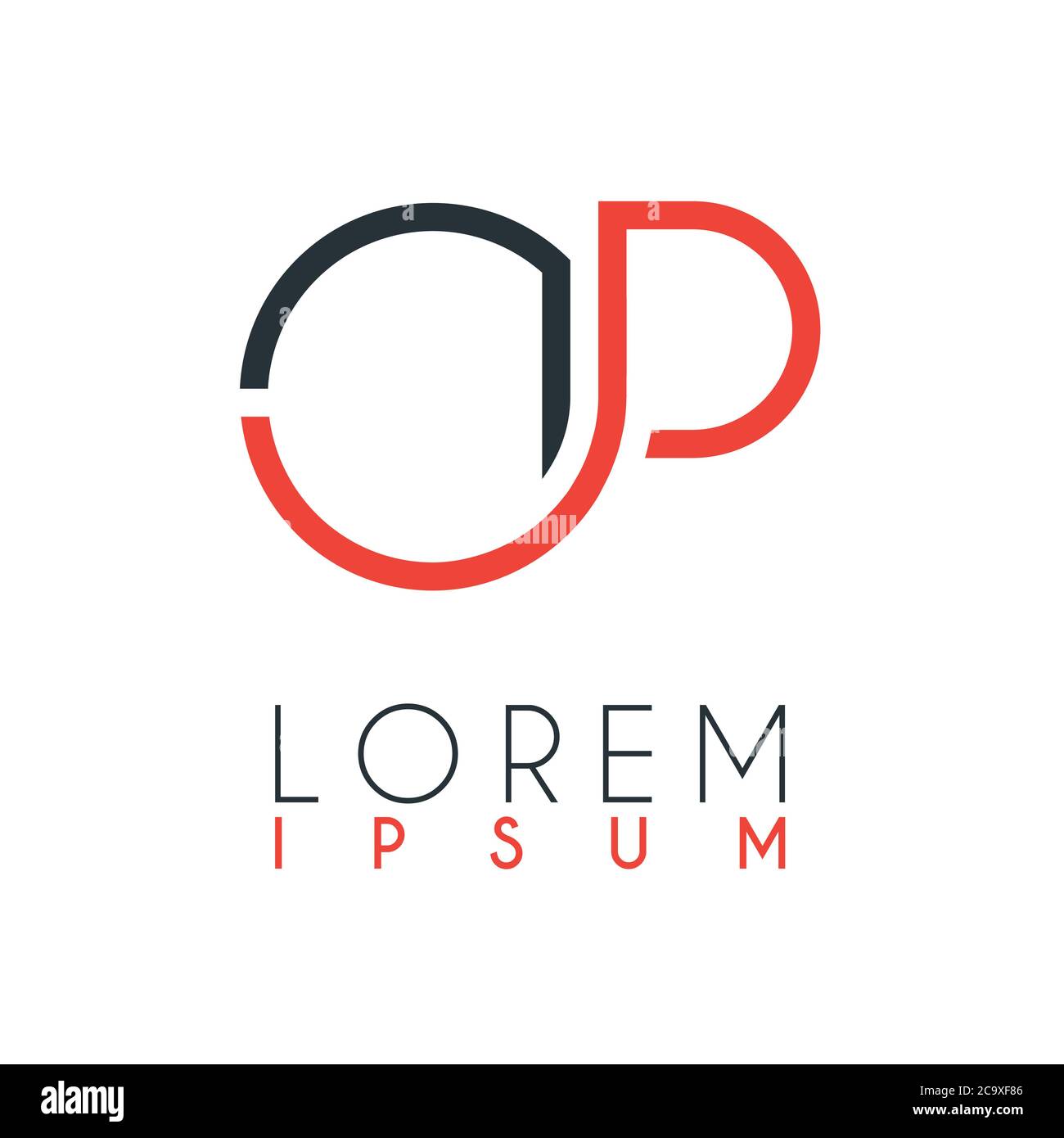 The logo between the letter O and letter P or OP with a certain ...