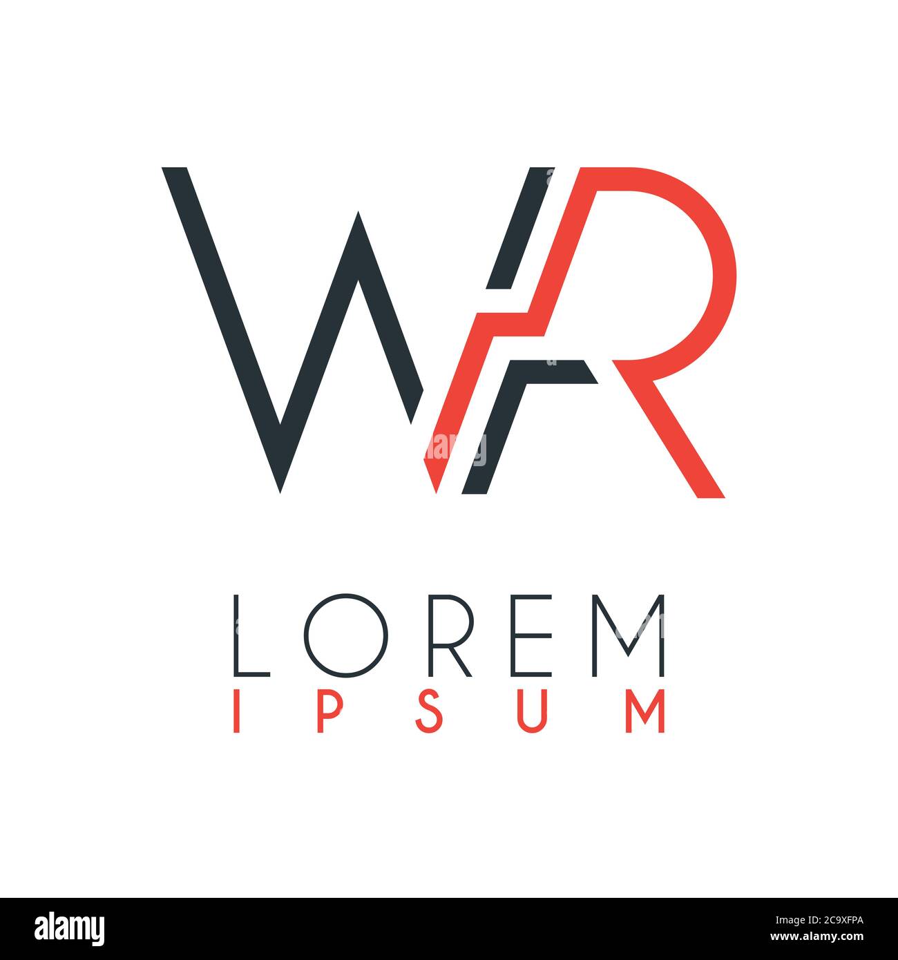 The logo between the letter W and letter R or WR with a certain ...