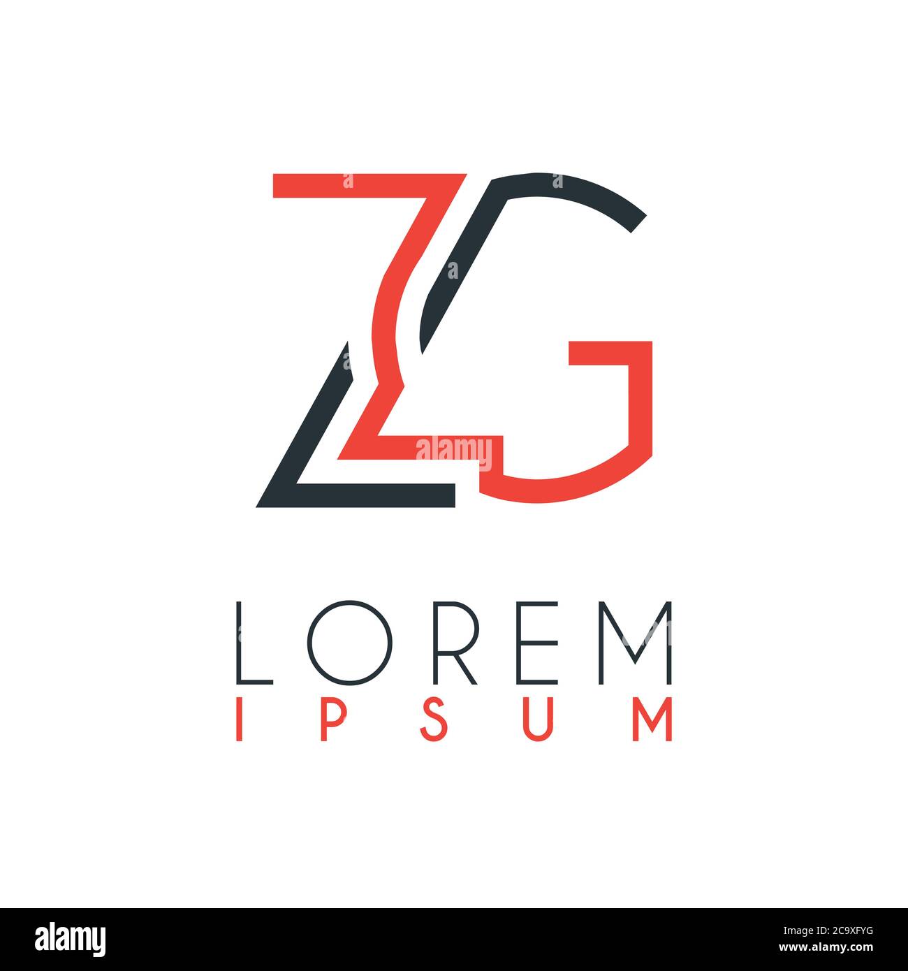 The logo between the letter Z and letter G or ZG with a certain