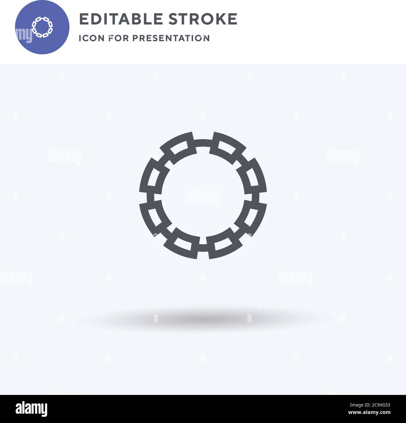 Chain icon vector, filled flat sign, solid pictogram isolated on white ...