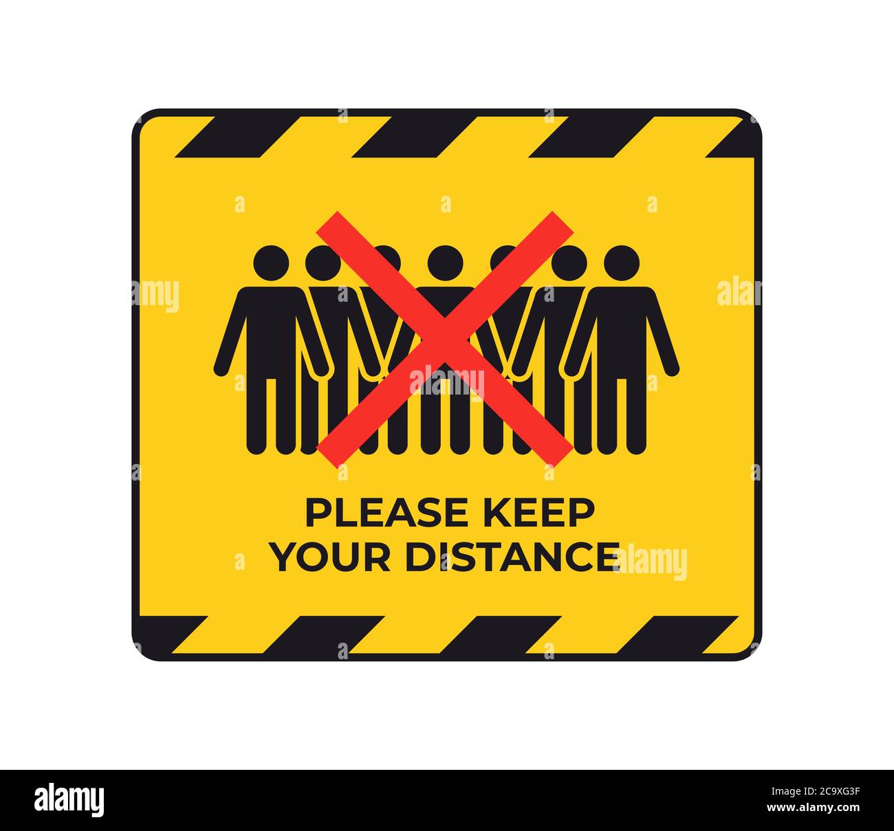 Social Distancing Protection warning sign for social distancing coronavirus pandemic protection ...