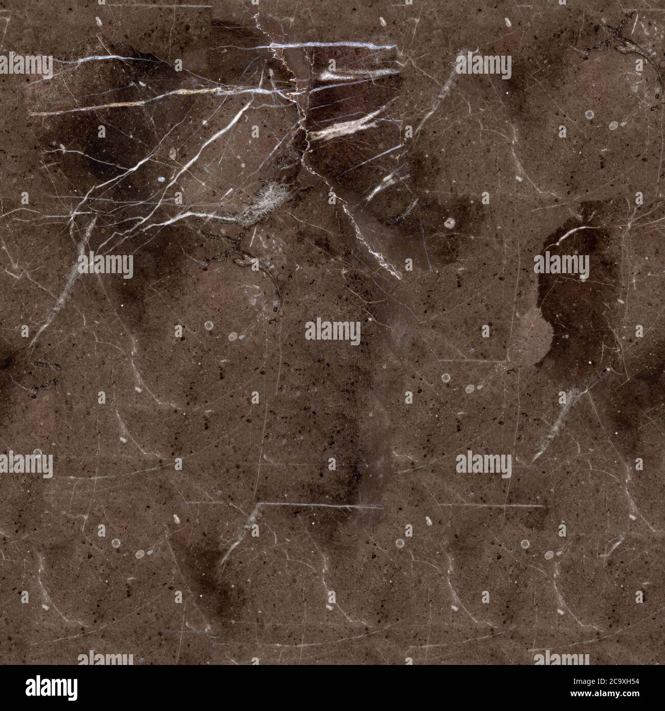 Brown marble stone seamless background pattern. Seamless square texture, tile ready. Stock Photo