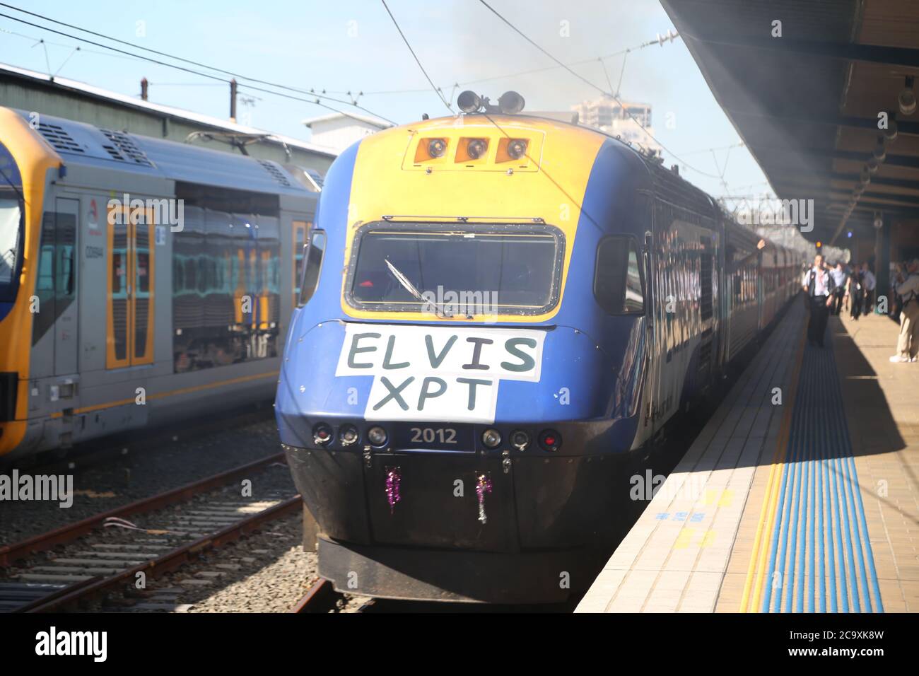 The Elvis Express train departs Central Station in Sydney bound for the