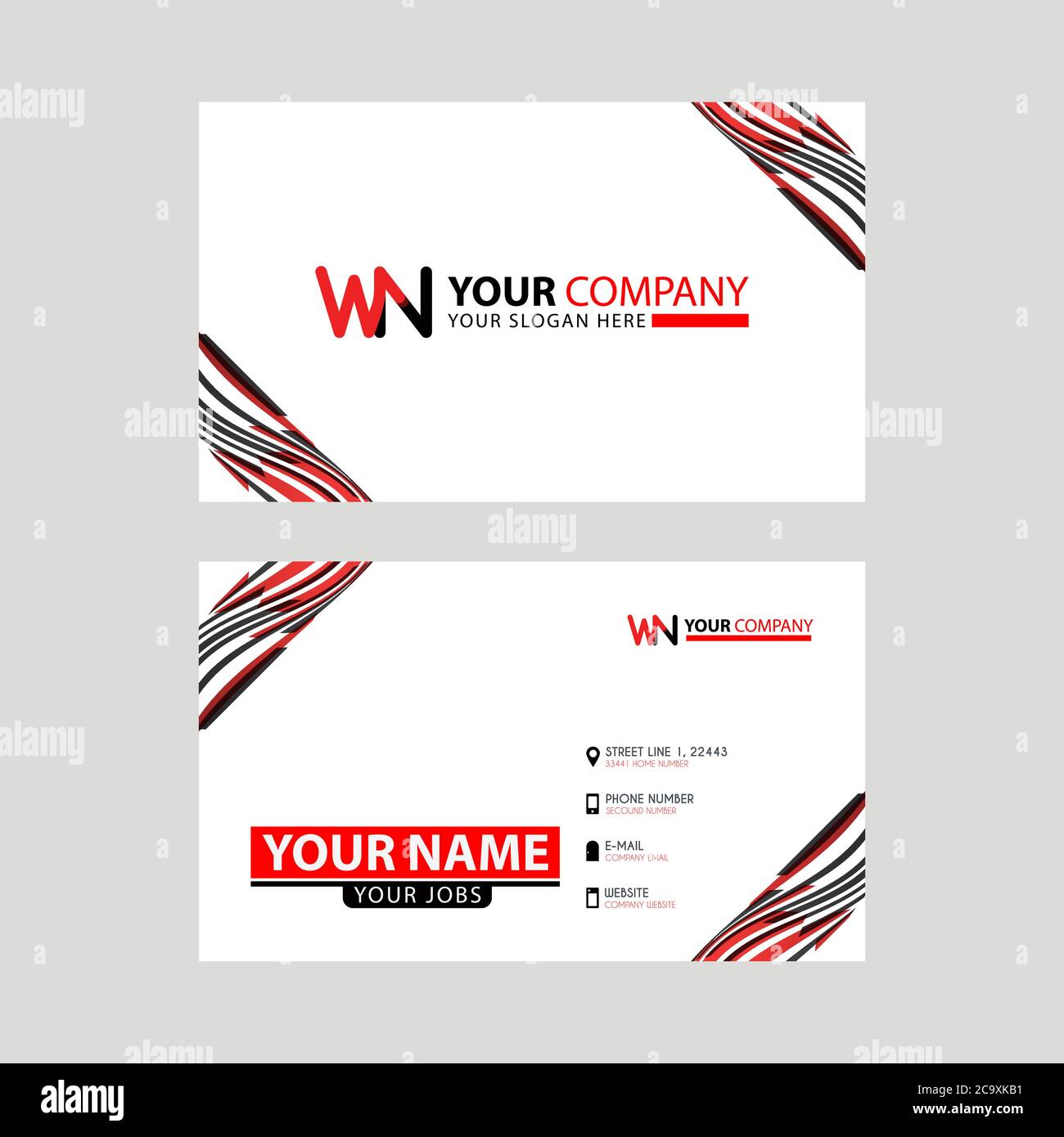 Wn Card the WN logo letter with box decoration on the edge, and a bonus ...