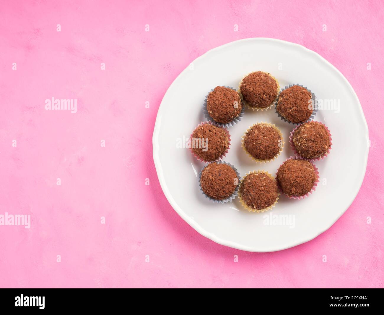 Energy protein balls with nuts, seeds, cocoa Stock Photo Alamy
