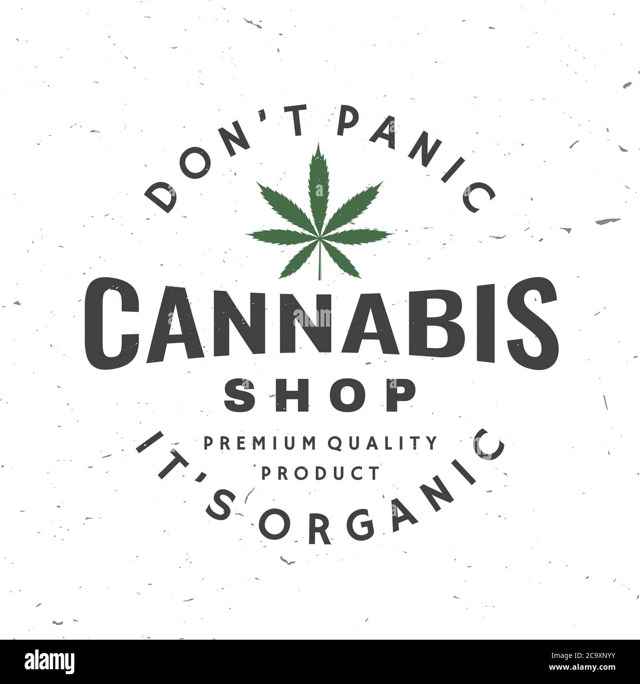 Medical cannabis badge, label with cannabis leaf. Vector. Vintage